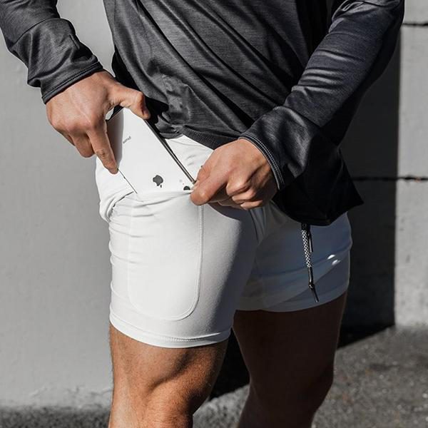 Men’s 2 in 1 New Summer Secure Pocket Shorts - Image 5