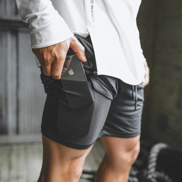 Men’s 2 in 1 New Summer Secure Pocket Shorts - Image 4