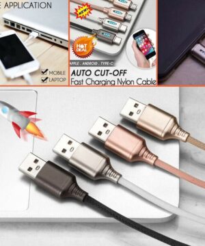 Auto Cut-off Fast Charging Nylon Cable