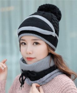 3-in-1 Winter Beanie Scarf Set