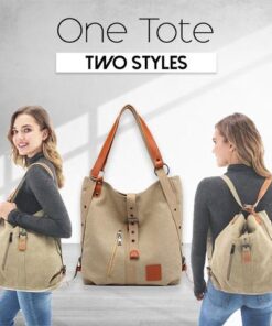 Vintage Two Way Canvas Totes Bag