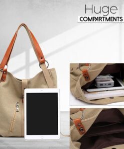 Vintage Two Way Canvas Totes Bag