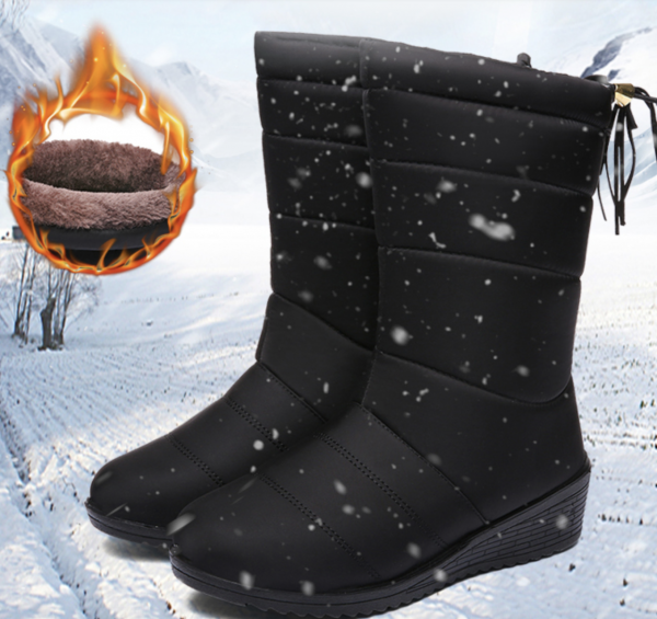 Waterproof Faux Fur Snow Boots - Image 4