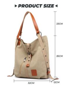 Vintage Two Way Canvas Totes Bag