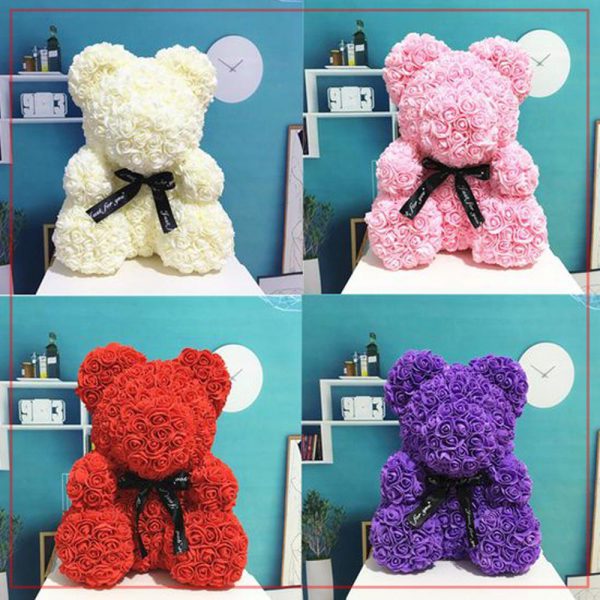 Sweet Valentine Eternal Rose Teddy Bear