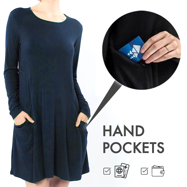 Long Sleeve Sweatshirt Travel Dress