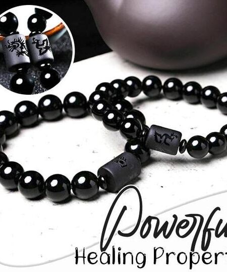 Anti-Swelling Black Obsidian Bracelet