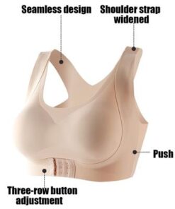 Seamless Front Buckle Support Bra