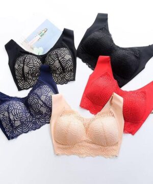 Sexy Lace Cut-out Wireless Lift-up Bra