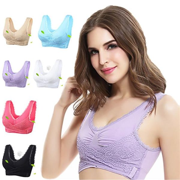 Adjustable Front Strap Push-Up Lace Bra