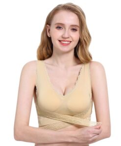 Adjustable Front Strap Push-Up Lace Bra