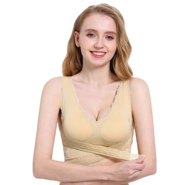 Adjustable Front Strap Push-Up Lace Bra