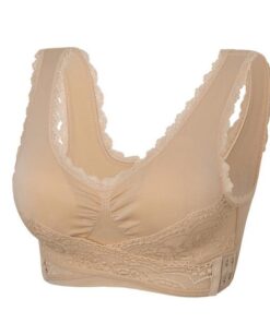 Adjustable Front Strap Push-Up Lace Bra