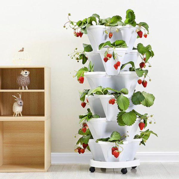 (🌼Plant Festival Special 50% OFF)-Stand Stacking Planters Strawberry Planting Pots