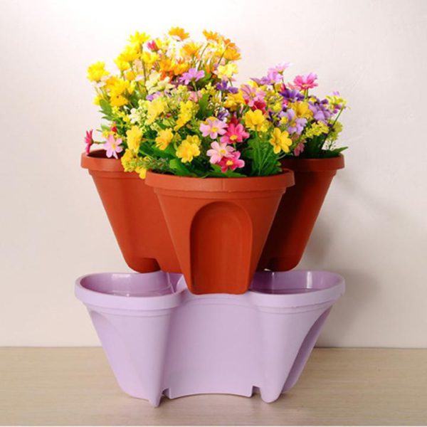 (🌼Plant Festival Special 50% OFF)-Stand Stacking Planters Strawberry Planting Pots