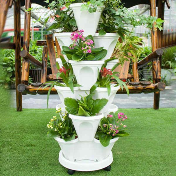 (🌼Plant Festival Special 50% OFF)-Stand Stacking Planters Strawberry Planting Pots