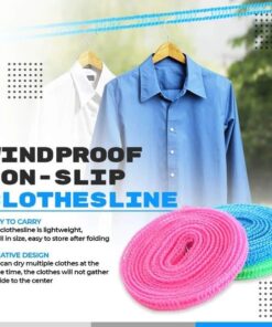 (🔥Summer Hot Sale - Save 50% OFF) Windproof Non-Slip Clothesline & Buy 2 Get Extra 30% OFF!