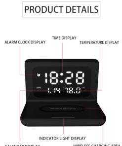 (💝Early Mother's Day Promotion 50% OFF) 2021 New Creative Wireless Phone Charging station with Digital Alarm Clock