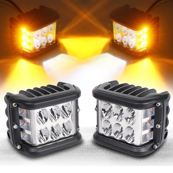 🔥Xmas Sale 50% OFF🔥3.75” Dual Side Shooter Dual Color Strobe Cree Pods