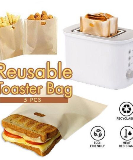 (Flash Sale- 50% OFF) Reusable Toaster Bag- 5PCS