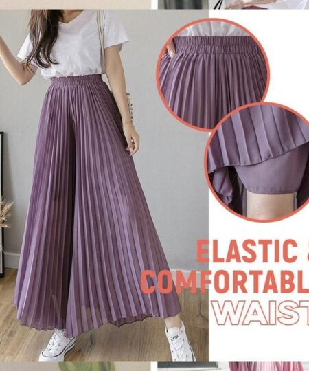 Stylish Pleated Skirt Pants