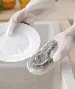 (🔥HOT SALE NOW-48% OFF)Silicone Dish Washing Gloves (🔥Buy 2 Get 2 Free)