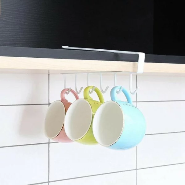 (🔥Summer Hot Sale - 50% OFF) Under-Cabinet Hanger Rack (6 Hooks)