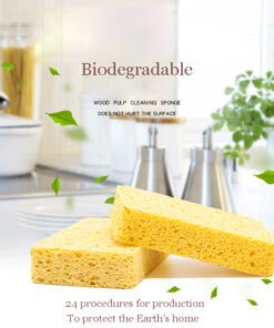 （Swell with water）Biodegradable wood pulp sponge