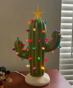 (🎅Early Christmas Sales)Vintage Ceramic Christmas Cactus