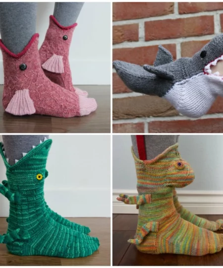 🎅(Christmas Early Sale - Save 40% OFF)Knit Crocodile Socks