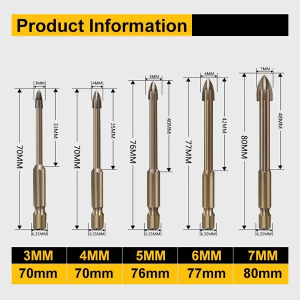 (🎄Early-Christmas Flash Sale🎄-48% OFF)Efficient Universal Drilling Bits(5 pcs)