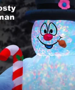 The 18' Frosty The Snowman Lightshow For Christmas Yard Decoration