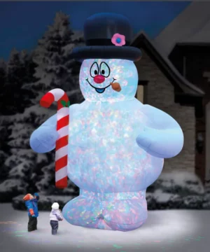 The 18' Frosty The Snowman Lightshow For Christmas Yard Decoration