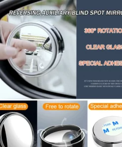 (🎄Early Christmas Sale NOW-40% OFF)360° Rotation Car Reversing Small Round Mirrors (2pcs)