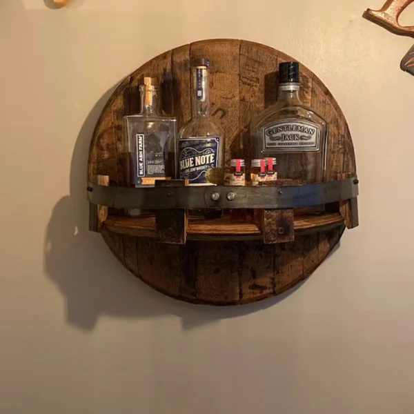 NEW YEARS SALE - 50% OFF - Bourbon Whiskey Barrel Shelf