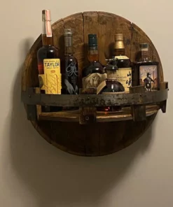 NEW YEARS SALE - 50% OFF - Bourbon Whiskey Barrel Shelf