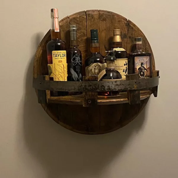 NEW YEARS SALE - 50% OFF - Bourbon Whiskey Barrel Shelf