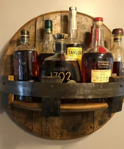 NEW YEARS SALE - 50% OFF - Bourbon Whiskey Barrel Shelf