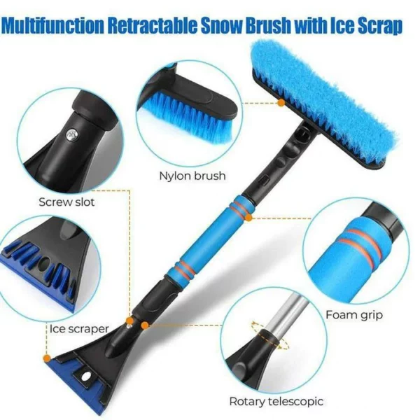 MPOQZI Vehicle-mounted Telescopic Multifunctional Snow Shovel