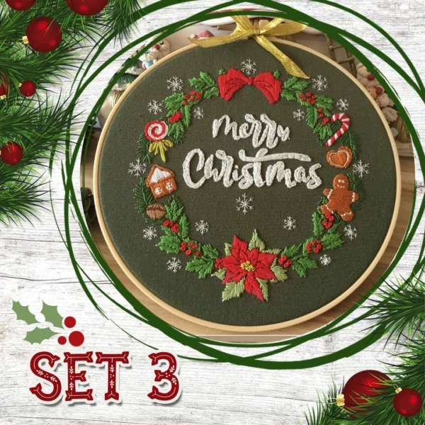 (🎄Early winter Sale🎄-50% OFF) Christmas Embroidery Set