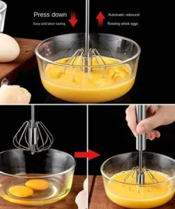 🎁Christmas Promotion🎄Food Grade 304 Stainless Steel Automatic Eggbeater