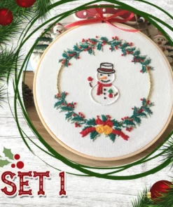 (🎄Early winter Sale🎄-50% OFF) Christmas Embroidery Set