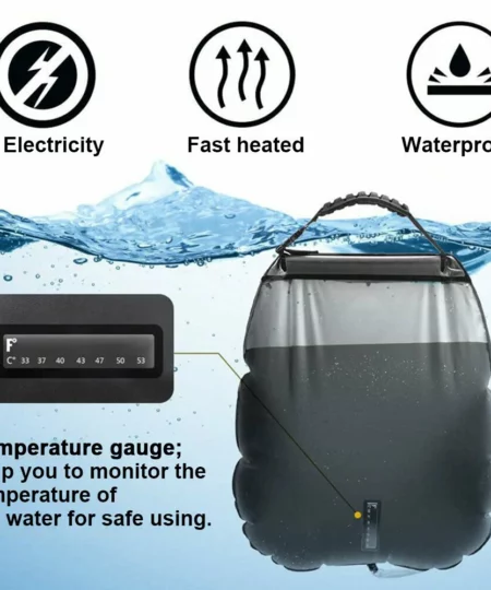 ELAGO Portable Solar Shower Bag for Camping 5 gallons/20L