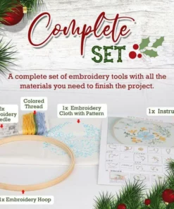 (🎄Early winter Sale🎄-50% OFF) Christmas Embroidery Set