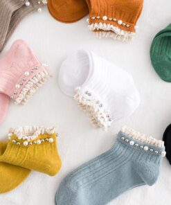 (🎉EARLY NEW YEAR SALE - 48% OFF) New Fashion Spring Lace Pearl Socks(One Size Fit All) - BUY 8 GET EXTRA 20%OFF