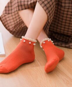 (🎉EARLY NEW YEAR SALE - 48% OFF) New Fashion Spring Lace Pearl Socks(One Size Fit All) - BUY 8 GET EXTRA 20%OFF