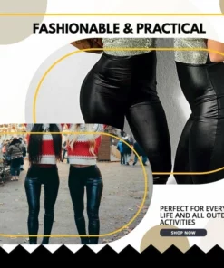 2022 S-Shaped PU Leather Leggings