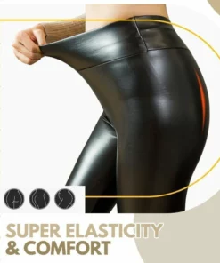 2022 S-Shaped PU Leather Leggings