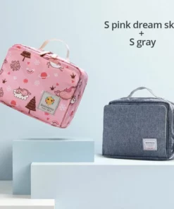 Sunveno Baby Diaper Bags Maternity Bag for Disposable Reusable Fashion Prints Wet Dry Diaper Bag Double Handle Wetbags 21*17*7CM