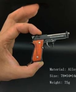 【Favorite Gifts for Men and Boys】Miniature key chain Beretta Toy Pistol